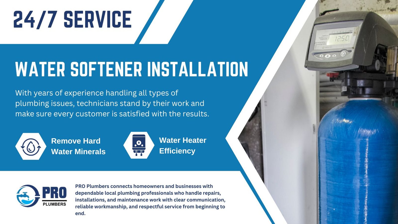 Water softener installation in Soledad, CA